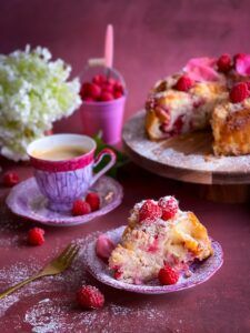 Pastel de Queso Crema con Frambuesas